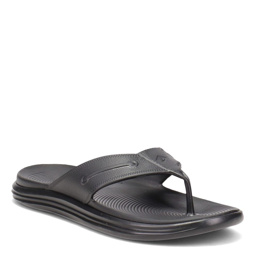 SPERRY MEN'S WINDWARD FLOAT THONG FLIP-FLOP, BLACK, 9